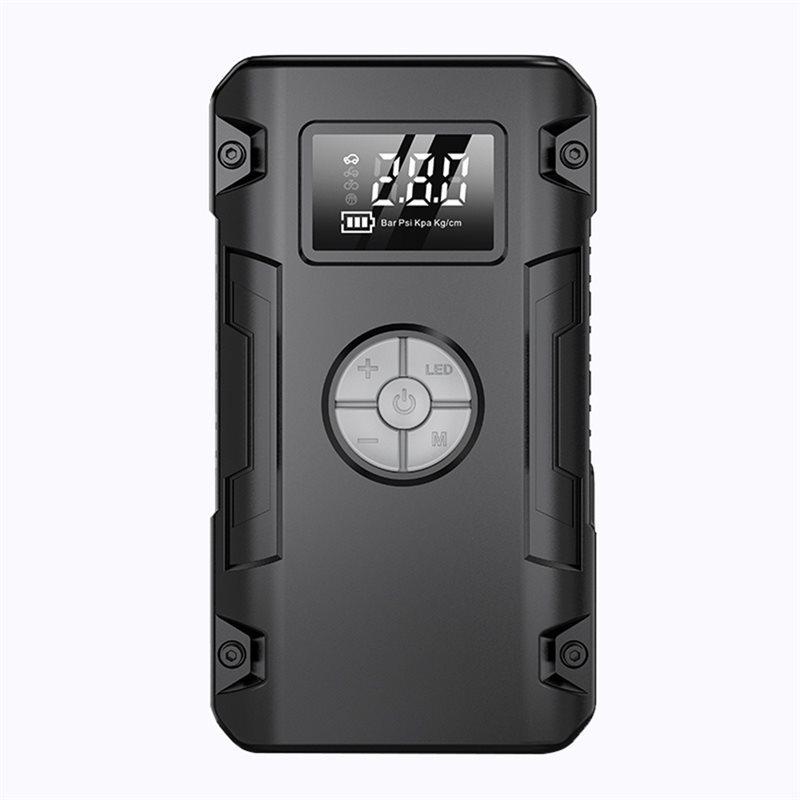 AB12-Car Emergency Start-Up 4In1 Power Supply,Phone Charging,Wireless Inflation Pump Large Capacity Light 6000A