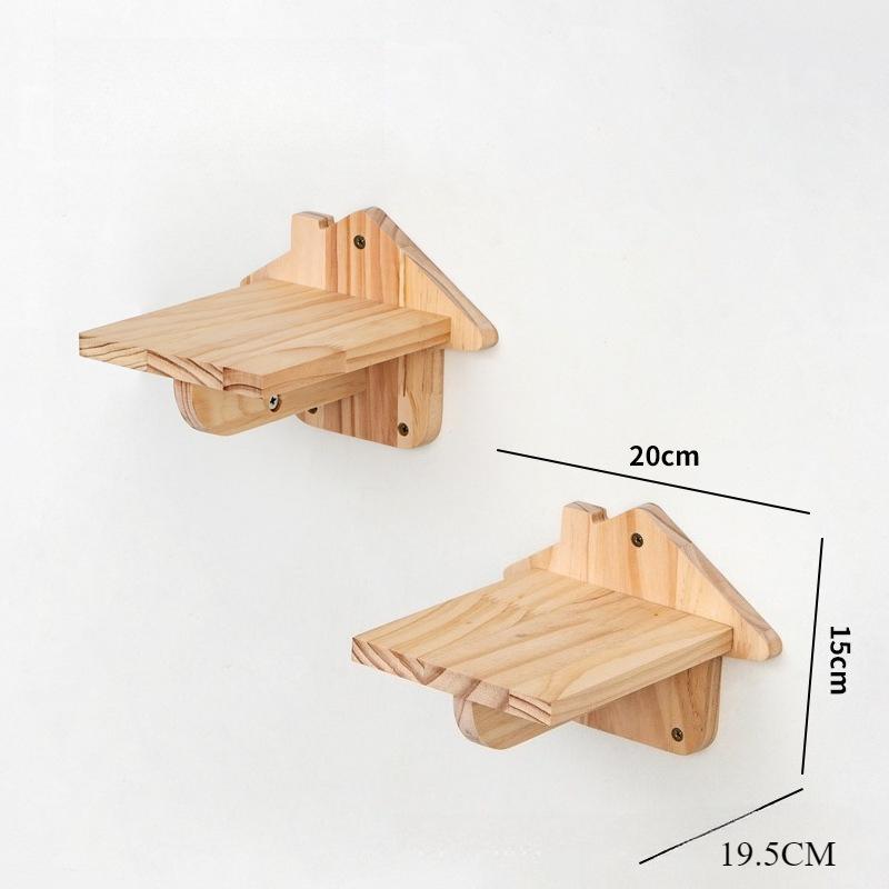 

Wall Mounted Wooden Cat Nest Sleeping DIY Indoor Cat Jumping Platform Staircase Sisal Cats Climbing Furniture Pet Supplies