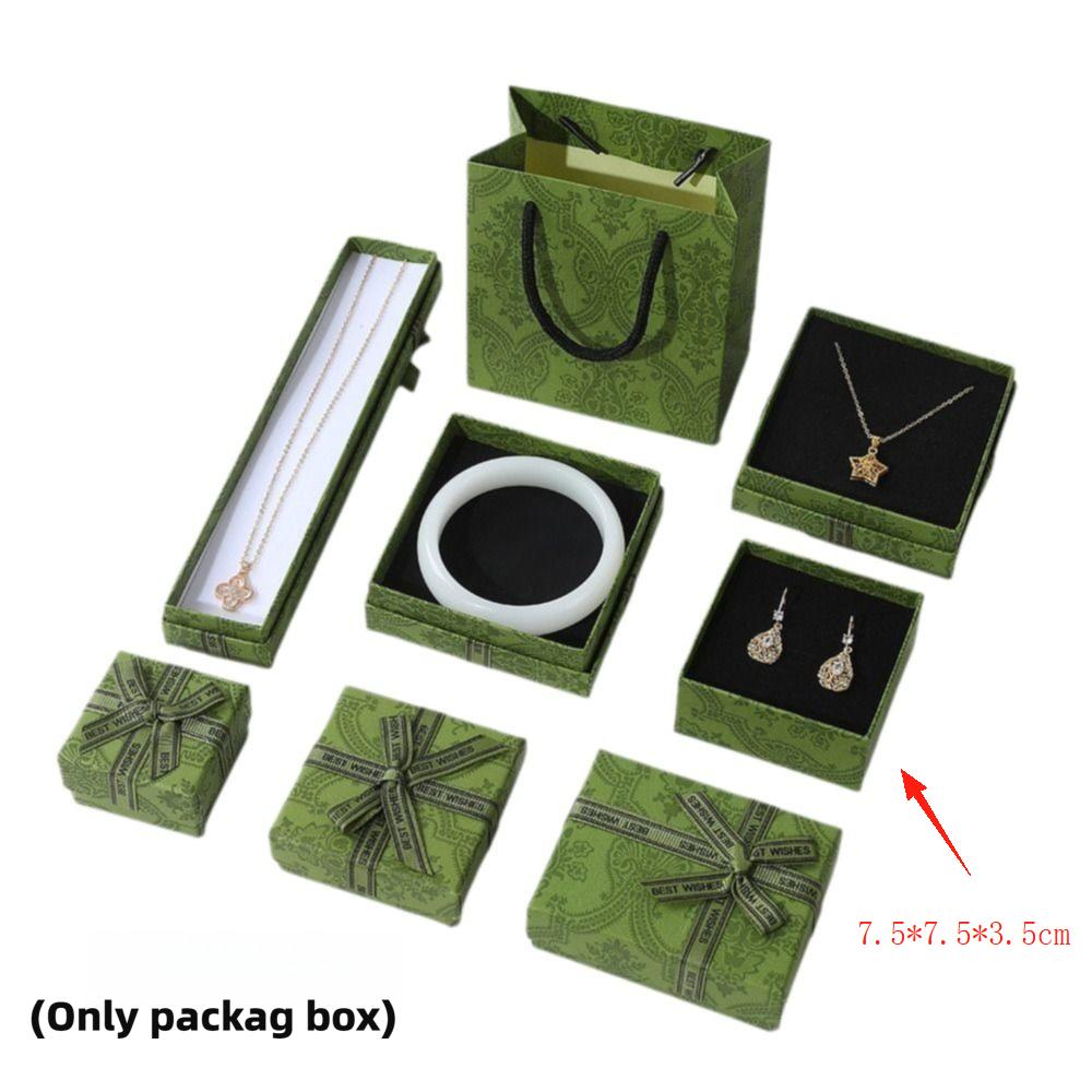 Matcha Green Gift Box Bow Ring Box Fashion Necklace Packaging Box  Luxury Packaging