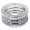 BVLGARI B-Zero1 Ring Be zero one 4 bands K18 white gold/Blue Topaz #5.1(US Size) 13.0g Women Used