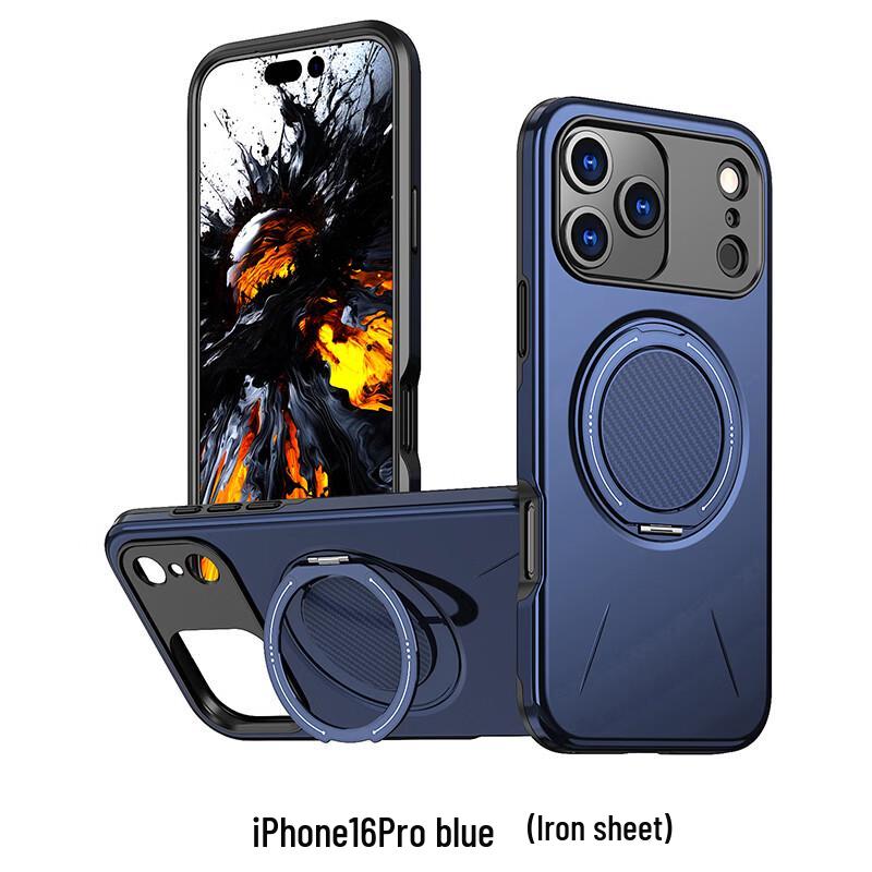 CAXITON Magnetic 360 Rotating Gear Kickstand Case for iPhone 16 Pro