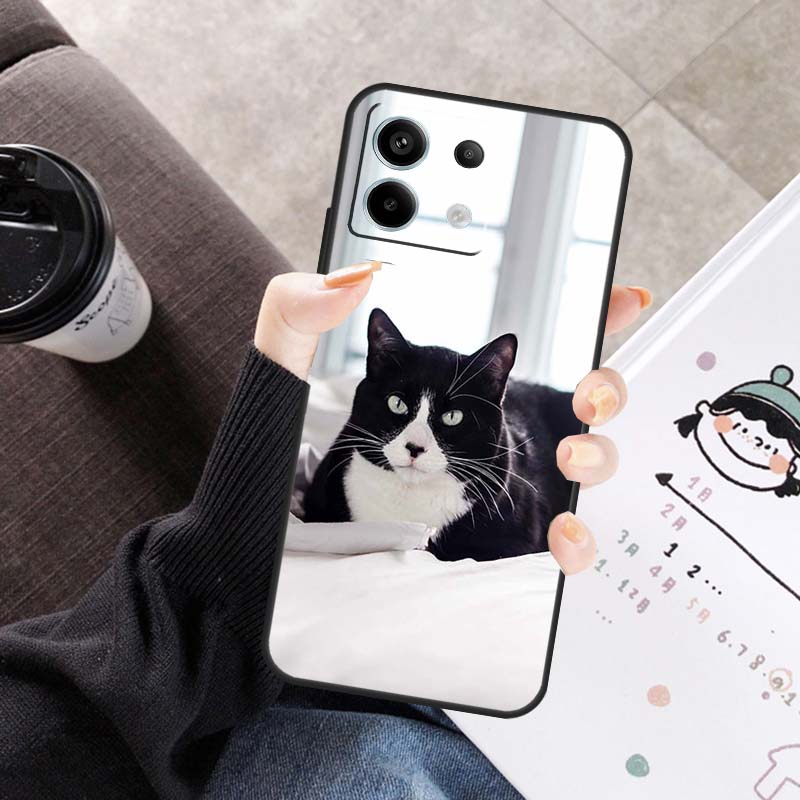 Cute Cat Animal Cover For Xiaomi Redmi Note 14 13 10 11 12 15 Pro Plus Case For Redmi 15 15C 14C 10C 12C 13C