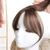 Women Clip-in Bangs Natural Wispy 3D French Bangs Forehead Hair Extensions Black Brown Side Bangs Fringe Wig Hairpieces