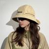 Solid Color Drawstring Fisherman Hat Sun Protection Quick-drying Travel Sun Hat with Neck Cover Foldable Wide Brim Hiking Hat