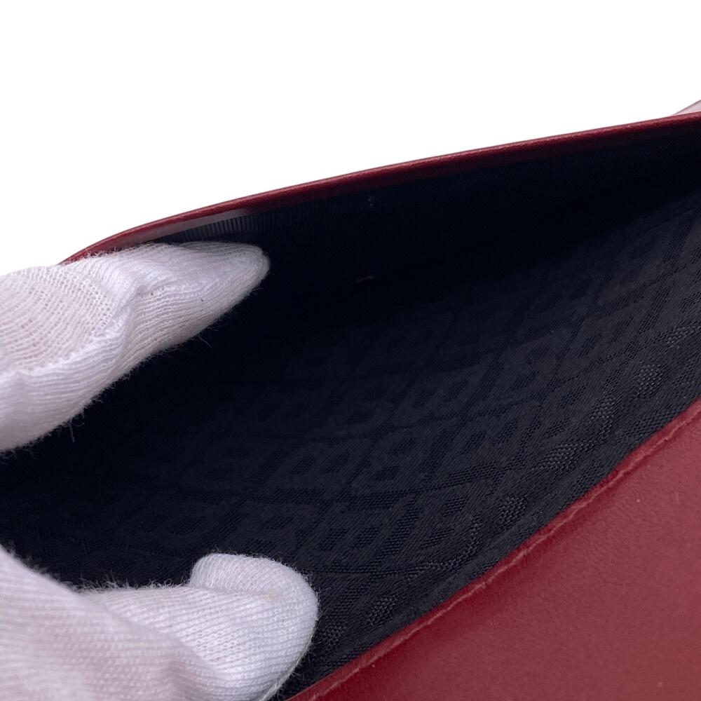 BALLY Vintage flap leather Purse Bordeaux leather Women Used