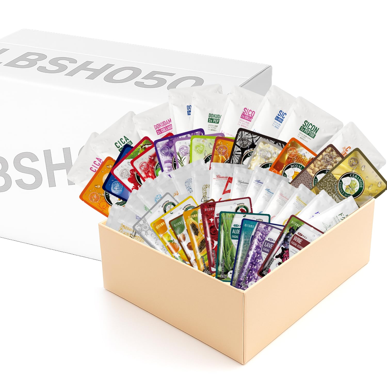 

MITOMO SKINCARE Новая сенсация Счастливый мешок Счастливый мешок Маски для лица Случайный выбор из всех продуктов 50 штук - Увлажняющие, Большой объем [LBSH0050-B]