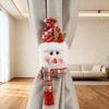 Christmas Curtain Tie Clips Set Easy Installation Santa Claus Snowman Shape Holiday Season Curtain Tiebacks Holiday Decoration