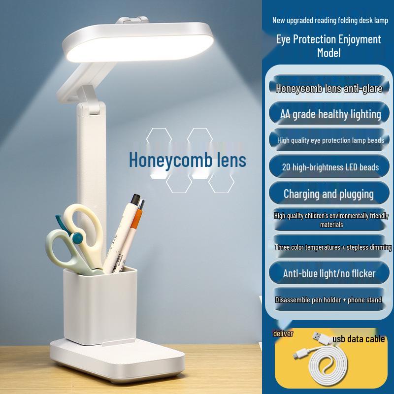 LED Superhelle Faltbare Schreibtischlampe für Studenten und Kinderhausaufgaben