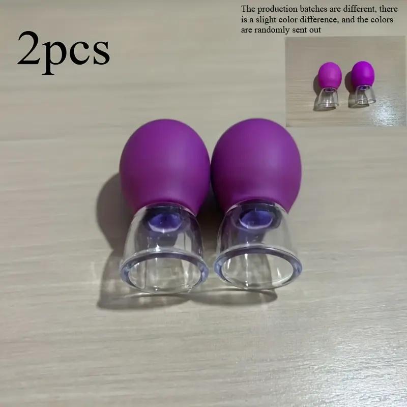 

Facial Lifting Massage Cup: Vacuum Suction for Firming Chin & Smile Lines, Portable, No Electricity Needed, Beige фіолетовий