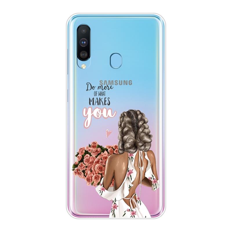 Back Cover For Samsung Galaxy M40 M30 M20 M10 Black Girl Girly Silicone Soft Phone Case For Samsung Galaxy M10 M20 M30 M40 Case