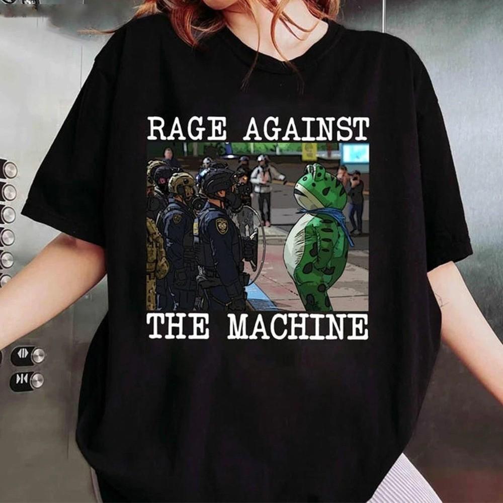 Portland Frog Protest Rage Against The Machine Unisex T-Shirt S-5XL Q8986 Unisex T-Shirt S