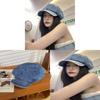 Classic Denim Beret Hat For Women With Wide Brim And Adjustable Fit For Spring And Fall