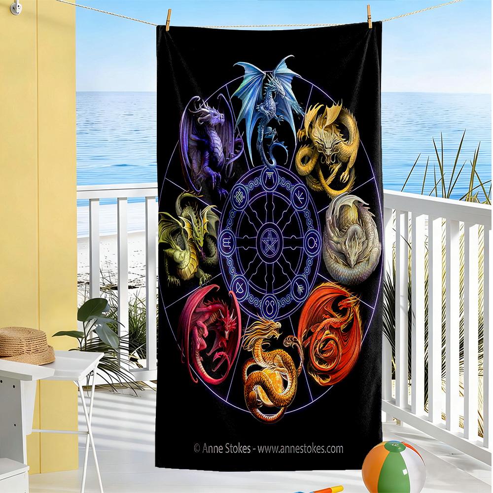 Gothic Style Beach Towel High Absorbency & Quick-Dry Comfortable Lightweight