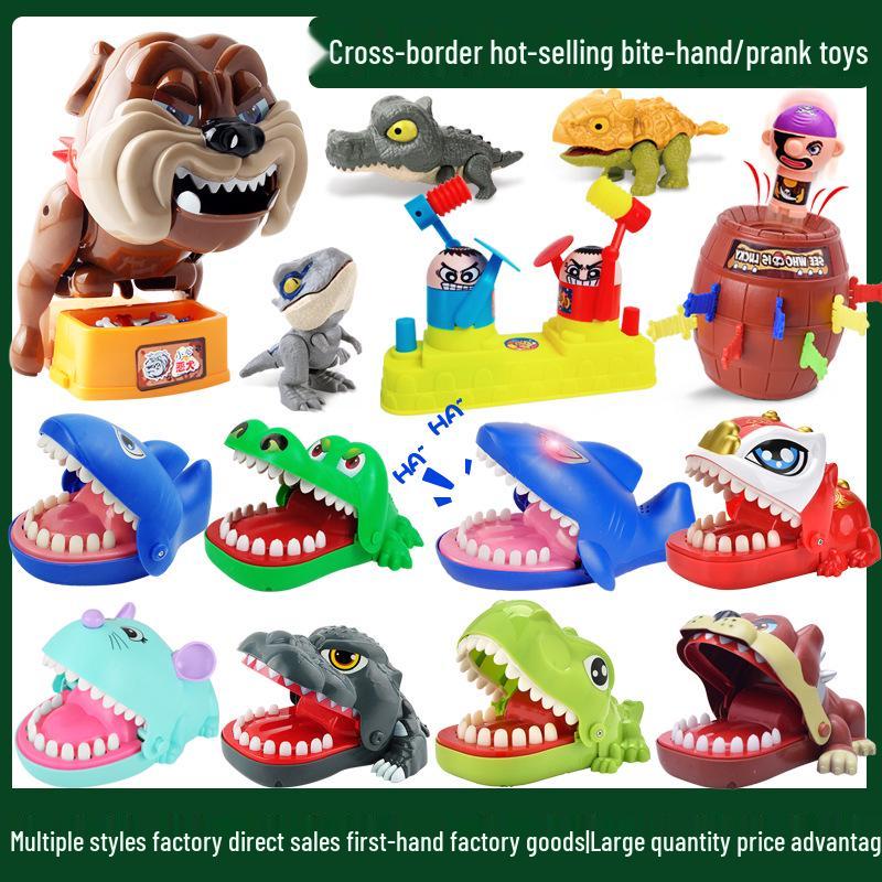 Free Shipping: Biting Crocodile Prank Game - Sound & Light Dinosaur Toy for Kids