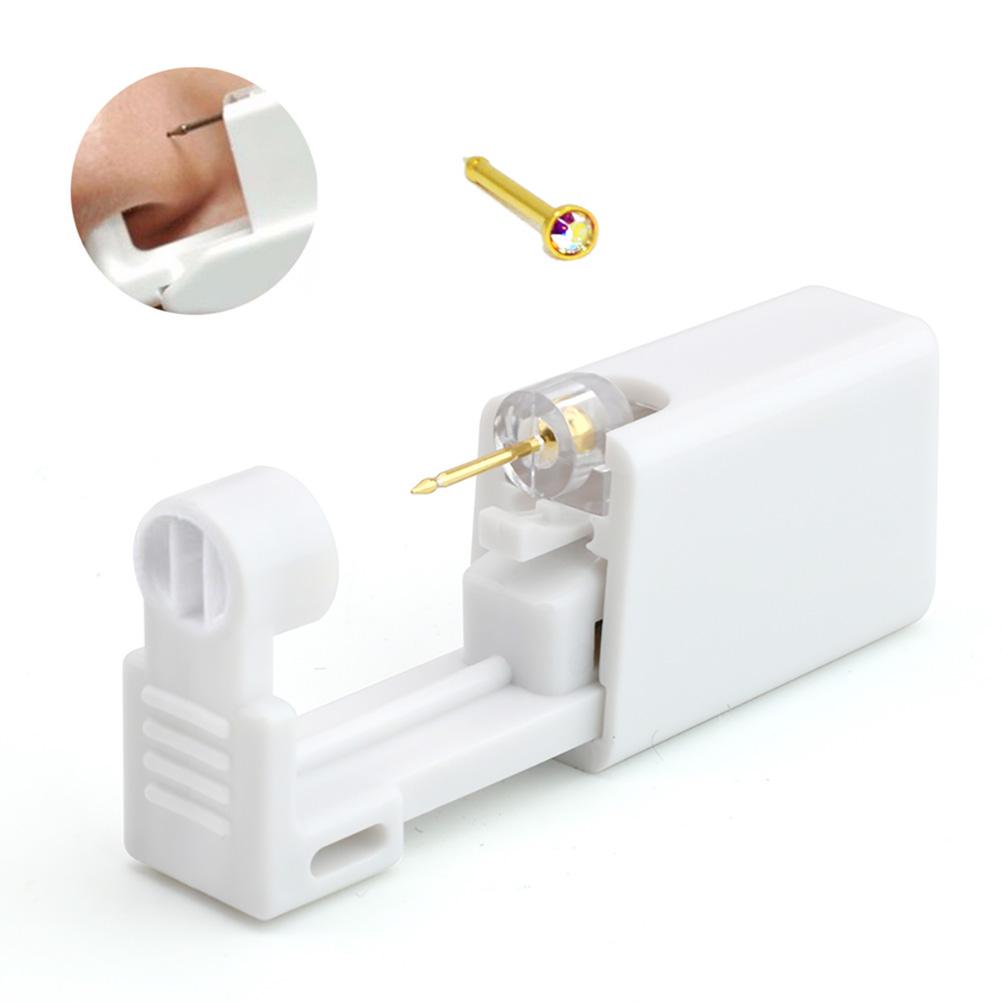 Kit de Autoperforación de Nariz Herramienta Desechable Estéril para Piercing de Oreja Kit Portátil para Piercing de Nariz