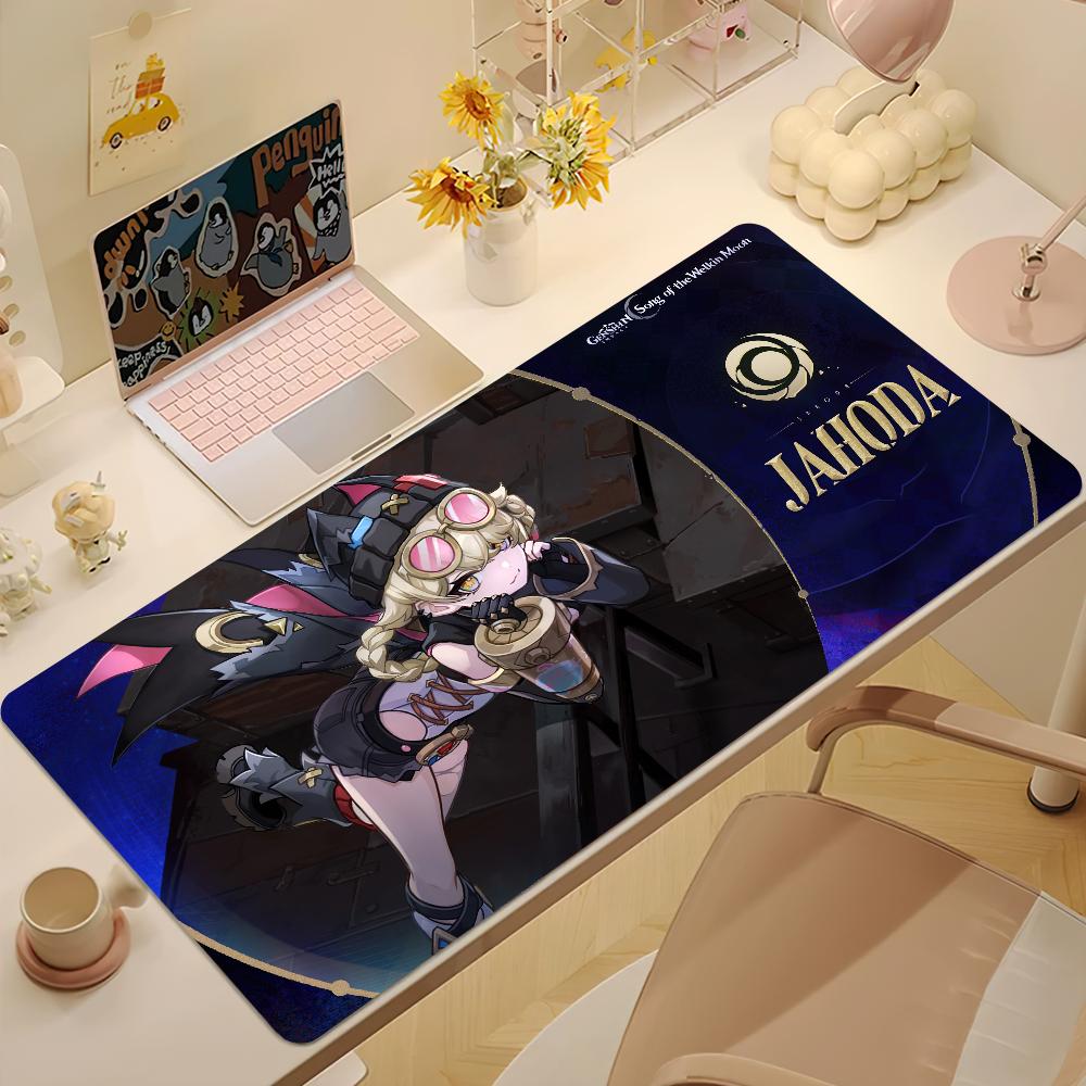 Genshin lmpact Jahoda Mouse Pad Nonslip Thickened MousePad Large Writing Lockedge Office Student Gaming Cushion 800x400x2mm
