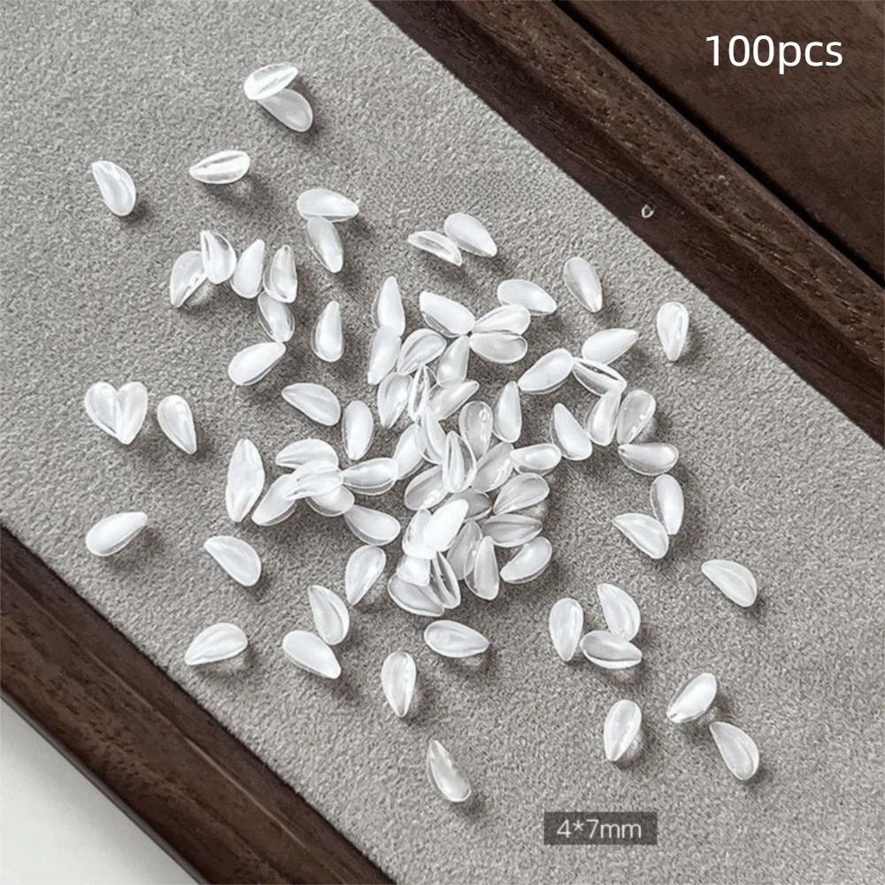 3D Flower Petals Nail Art Glitter Set Transparent Nail Charms Decorations Manicure Accessories