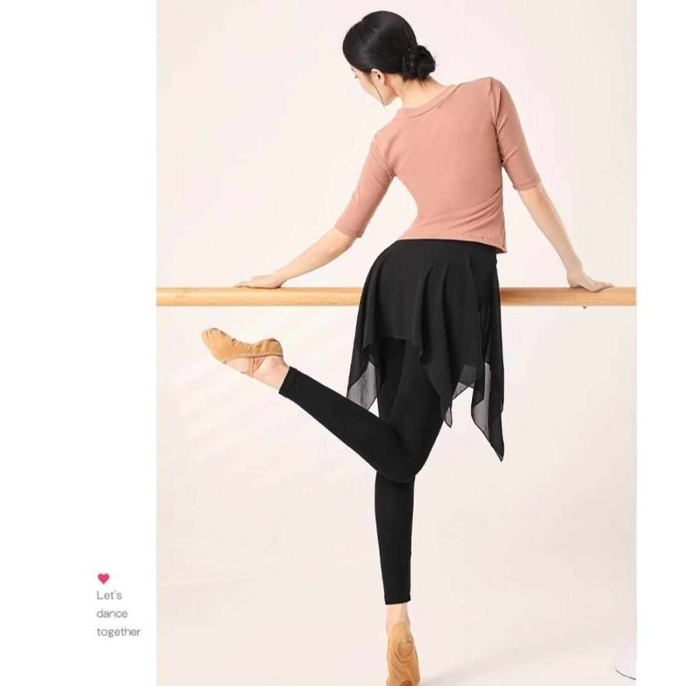 Lightweight Dance Half Skirt Sheer Mesh Latin Dance Skirt Practice Wear Dance Class
