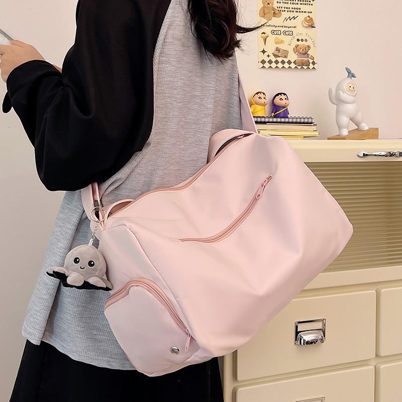Single Shoulder Crossbody Bag with Shoe Compartment  Waterproof Splashes  Short Distance Travel Bag  Good Visibility  High Capacity