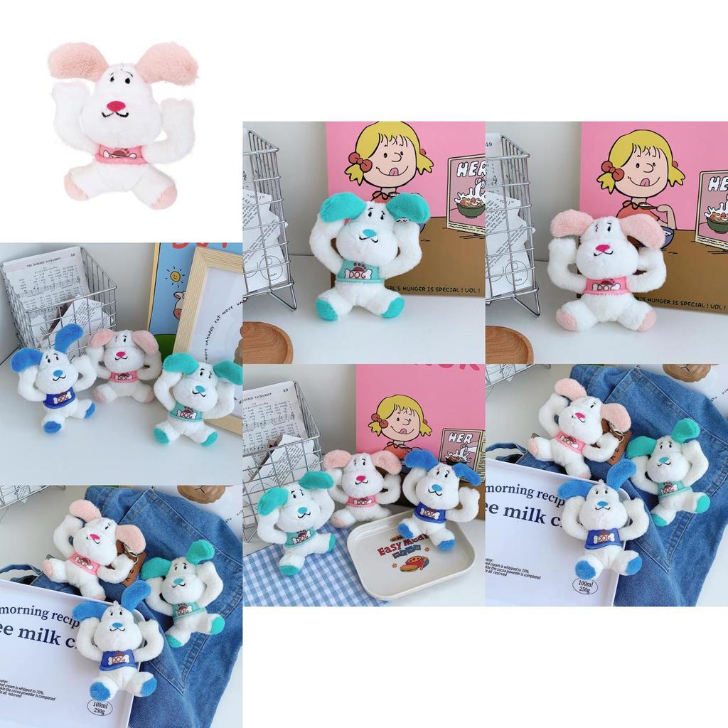 Entzückender Plüschhund-Schlüsselanhänger im koreanischen Stil Niedliches Cartoon-Spielzeug Geschenk für Schüler