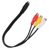 S Video 4 Pin Male to 3RCA Female Cable Double Shielding Red Yellow White Video Adapter Cable 1.0ft
