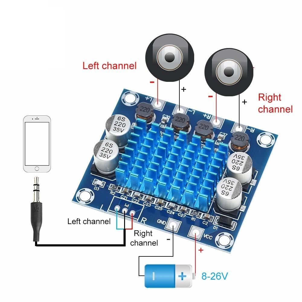 

TPA3110 XHA232 30W Digital Audio Stereo Amp Module Dual Channel Complete Kit