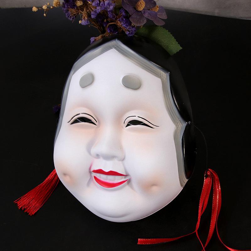 Cadılar bayramı Japon kadın drama Sun Jiro parti dekorasyon maskesi balo yetişkin Kabuki çirkin kız Bonjour maskesi sahne