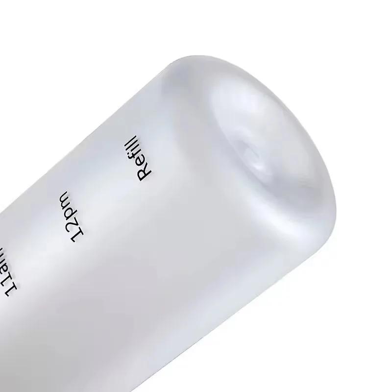 1L Flasche mit Zeitmarkierung 32 OZ Motivierend Wiederverwendbar Fitness Sport Outdoor Reisen Auslaufsicher BPA-frei Mattiertes Plastik