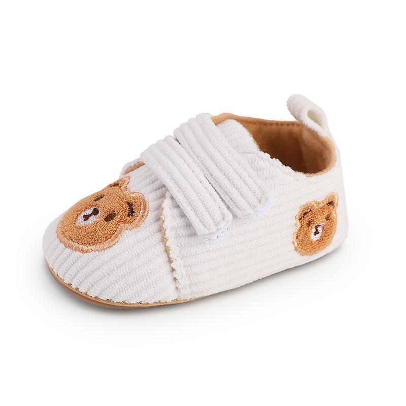 Trendy Corduroy Cartoon Baby Walker Shoes with Non-slip Soft Soles - Ideal Pre-walking Footwear (Style 2216)