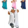 Women's Loose Sleeveless Vest T-shirt Blouse With Elegant Boho Lace Design In Plus Sizes