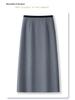 2025 New Spring High-Waisted Gray Sequin Midi Pencil Skirt for Women