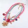2025 New Colorful Resin Beaded Charms Necklaces for Women Summer Ocean Vacation Style Beach Party Zircon Neck Accessories