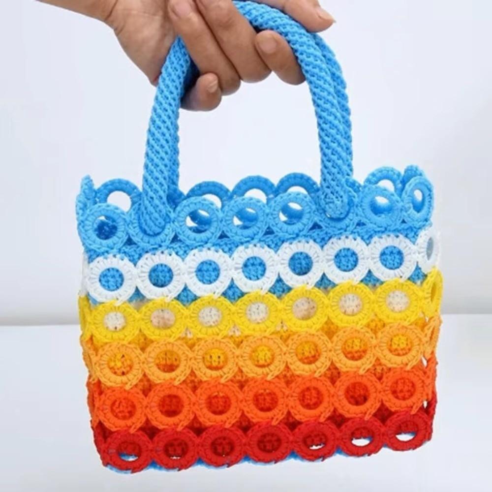 Plastic Crochet Loop Rings Clear 2cm Round O-Ring Semitransparent Rubber Linking Jump Fix Rings Knitting Projects