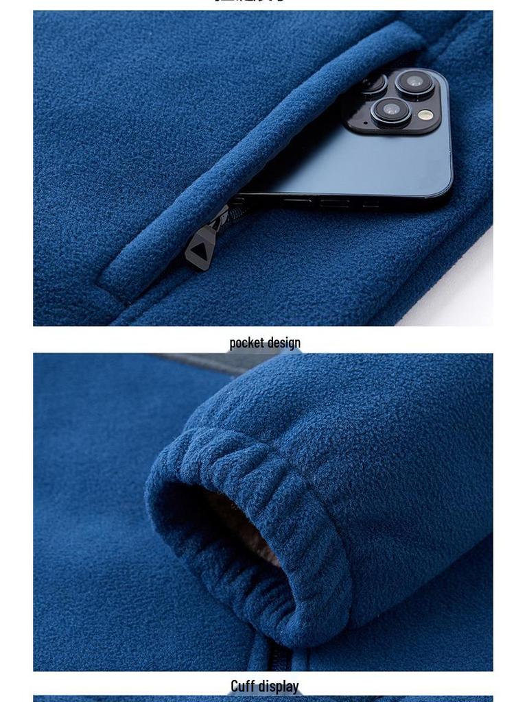 Men's Lambswool Winter Jacket - Thick Velvet, Versatile Sports Top, Plus Size Available