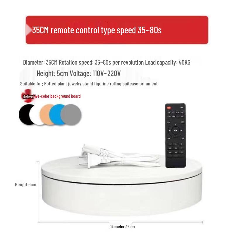 Automatic Rotating Display Stand with Remote for Photography and Live Streaming