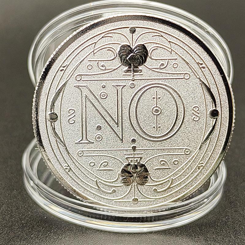 1Pcs Souvenir Commemorative Coin Yes Or No Prediction Decision Coin Ouija All-Seeing Eye Or Death Gothic Copper Plated Coin