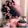 Pink Black Pink Metallic Balloon Arch Set Rose Gold Balloon Birthday Party Wedding Decoration