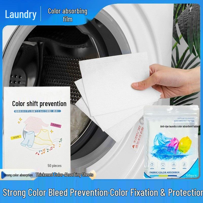 Feuille de lessive anti-décoloration absorbant les couleurs
