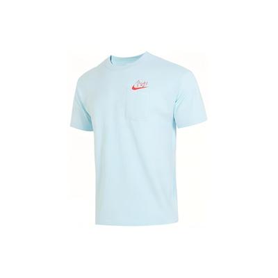 Atmungsaktives Sport-T-Shirt mit Logoprint und Highscore-Prüfungsmotiv Unisex-Tops Himmelblau HF6594-474