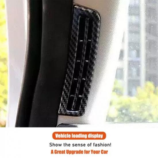 Car A-Pillar Air Outlet ABS Carbon Trim For Hyundai Tucson Santa Cruz -2024