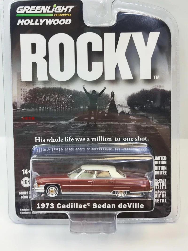 greenlight 1:64 1973 Cadillac Sedan deville High Simulation Diecast Metal Alloy Model Car Toys For Gift Collection W674
