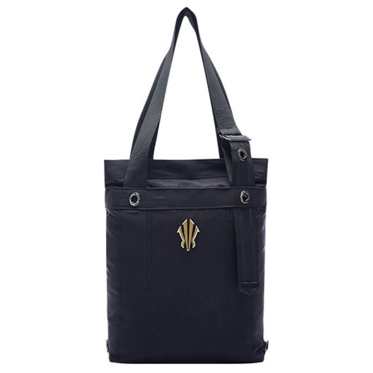 New Anta Irving Series Nylon Tote Bag Shopping Bag Handbag Shoulder Bag Unisex Black 192511143-1