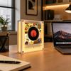 NFC Induction Rotating Vinyl Disc Player Magnetic Refrigerator Sticker Built-in Speaker Auto Singing Night Light Creative Decor