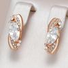 Kienl Rose Gold Color Dangle Earring For Women Fashion Natural Zircon Flower Ethnic Bride Daily Vintage Jewelry