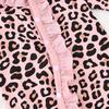 Salopetă cu mânecă evazată pentru bebeluși nou-născut cu imprimeu leopard + bentițe