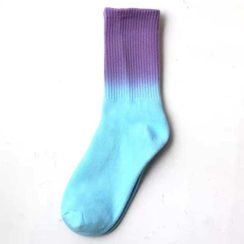 

Модні Шкарпетки з Градієнтом Tie-Dye від Бренда Середньої Довжини до Труби Однотонні Шкарпетки для Вуличного Скейтбордингу Баскетболу Шкарпетки з Відкритими Пальцями One size fits all
