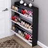 Flip Shoe Cabinet Accessories, Flip Down Three-layer Metal Shoe Cabinet Drawer Hinge, Suitable for Home Furniture