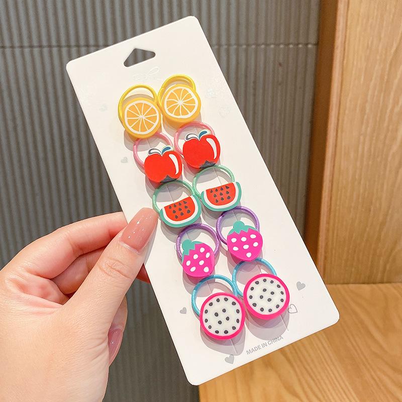10-30PCS/Set, Cute Cartoon Animals, Hair Bands, Girls, Elastic Rubber Band, Headwear, Hair Accessories