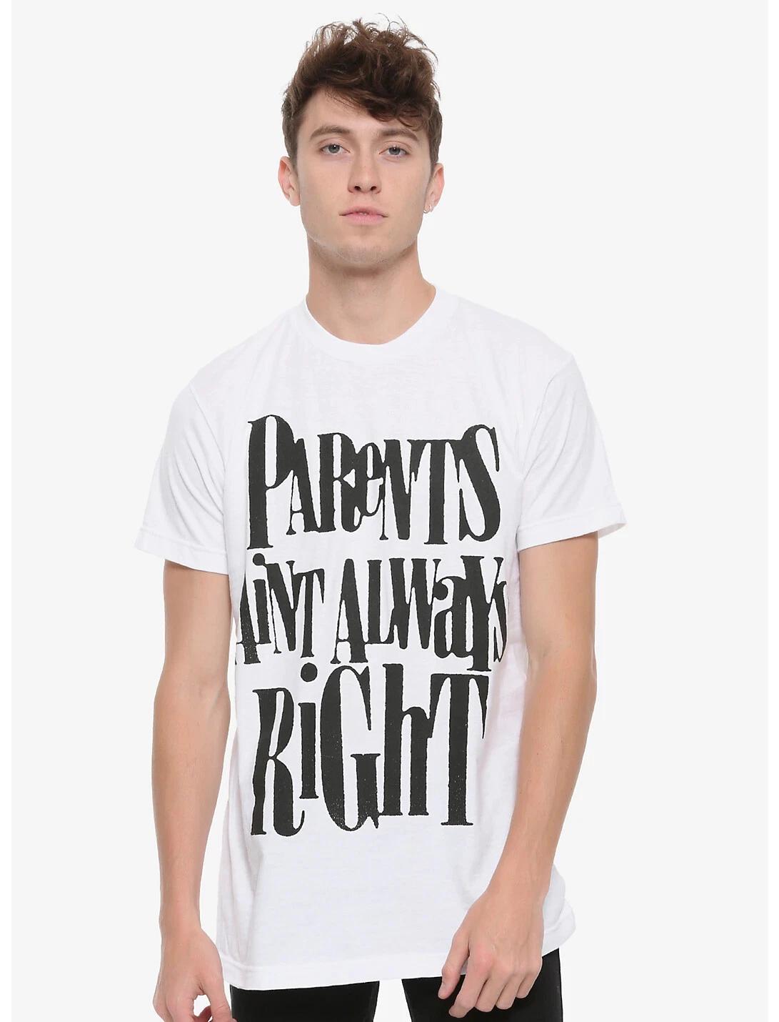 Hot Topic Yungblud Mens Parents Aint Always Right White Shirt New 2XL, 3XL S
