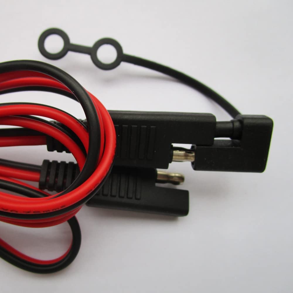 Itisyou Harness Cover, Plastic SAE Harness Extension Cable, PVC Waterproof Cover, AE Waterproof Cover, SAE Dustproof Cover, Pack of 5